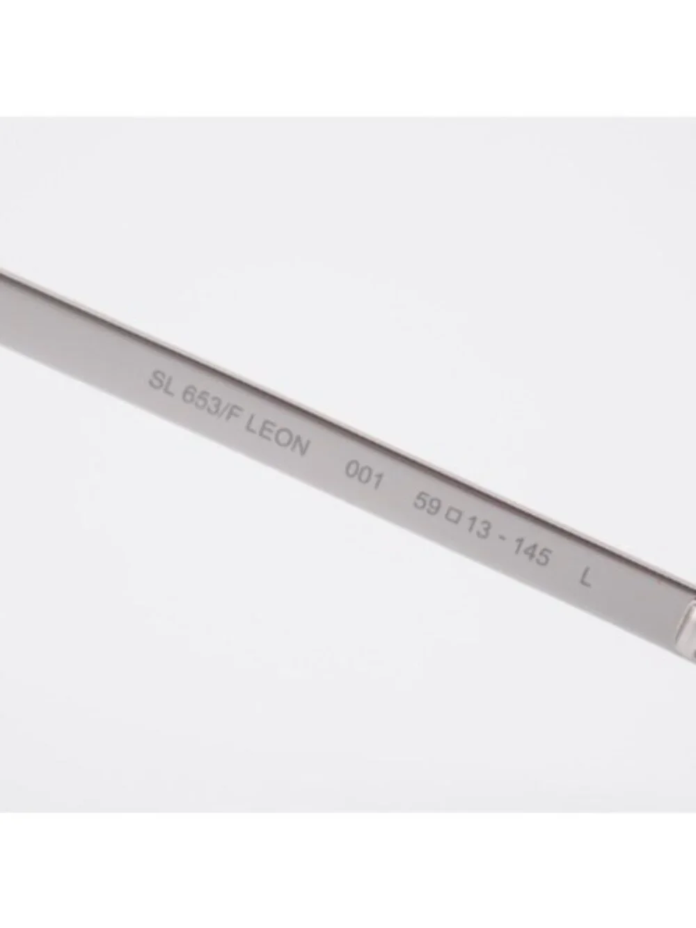 Saint Laurent SL653/F LEON 001 Sunglasses Silver Aviator Frame, Grey Lenses